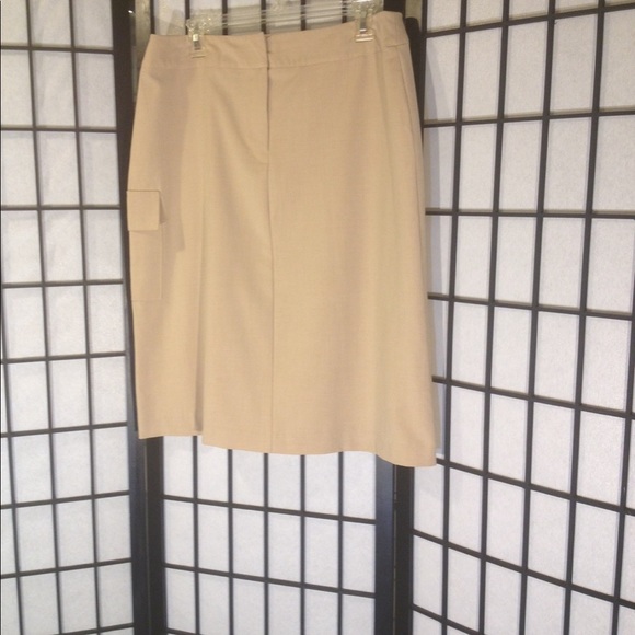 Michele Knee length Tan Skirt Women's 14 - Picture 4 of 8
